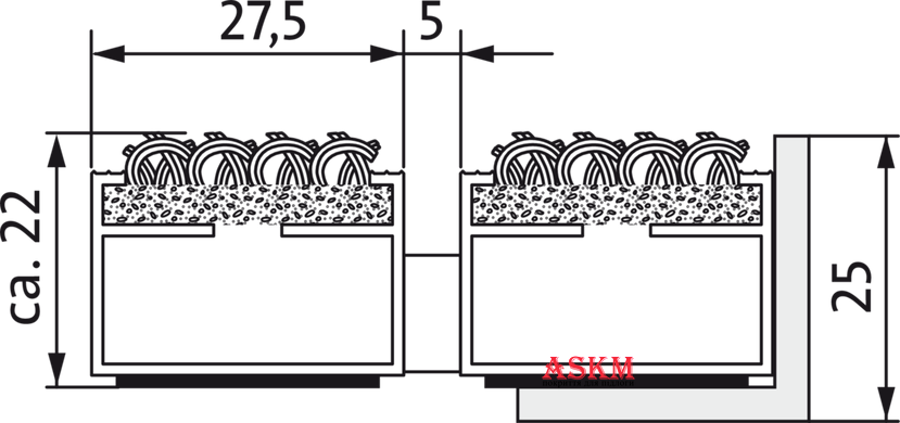 emco DIPLOMAT Original Покриття стандартних розмірів з ворсовими вставками 522 R 587 x 389
