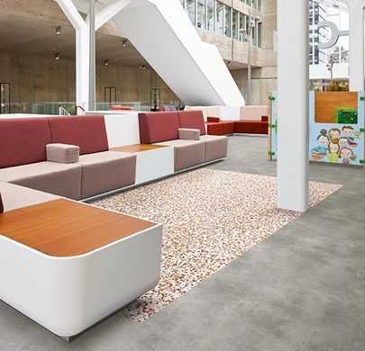 Forbo Modul'up Compact Graphic 9406UP43C coral terrazzo coral terrazzo
