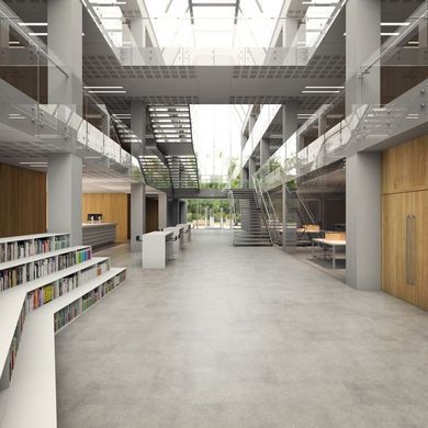Polyflor Expona Commercial Stone and Abstract PUR Light Grey Concrete 5067 Light Grey Concrete