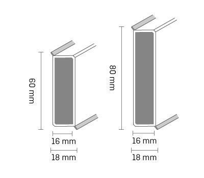 МДФ плінтус Dollken Cubu XL - 1012 (1202) light grey light grey