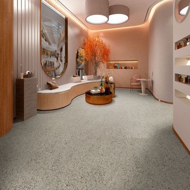 Polyflor Expona Commercial Stone and Abstract PUR Grey Terrazzo 5128 grey terrazzo